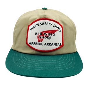 Vintage Red Wing Shoes Snapback Hat Warren, Arkansas